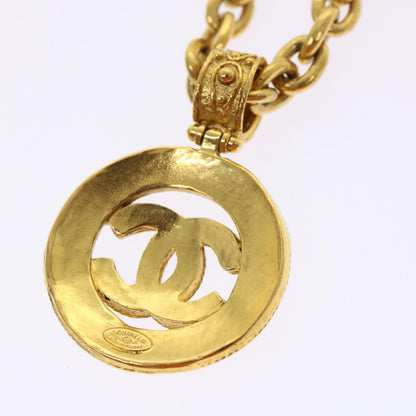 Top Quality Chanel Chain Necklace Gold Tone CC Auth 47582A