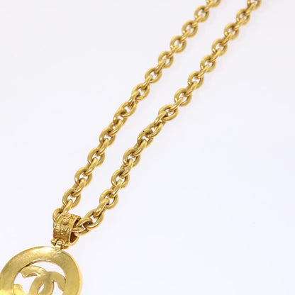 Top Quality Chanel Chain Necklace Gold Tone CC Auth 47582A