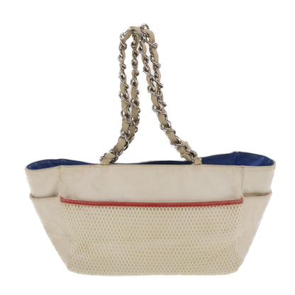 Top Quality Chanel Chain Tote Bag No5 Canvas White CC Auth 49901