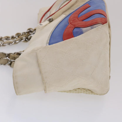 Top Quality Chanel Chain Tote Bag No5 Canvas White CC Auth 49901