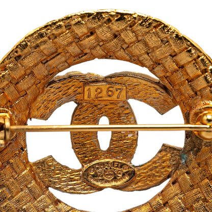 Top Quality Chanel Vintage Coco Mark Brooch Gold Plated