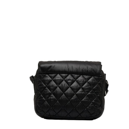 Top Quality Chanel Coconut Mattress Small Messenger Slipper Shoulder Bag A48616 Black Nylon Ladies CHANEL