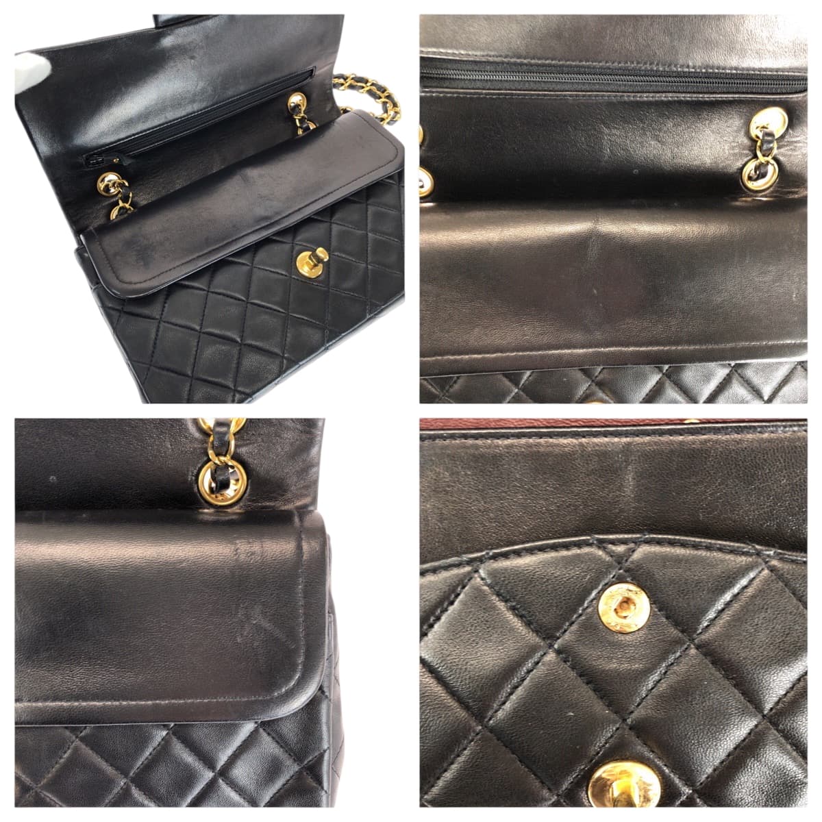 Top Quality Chanel Lambskin Double Flap Shoulder Bag