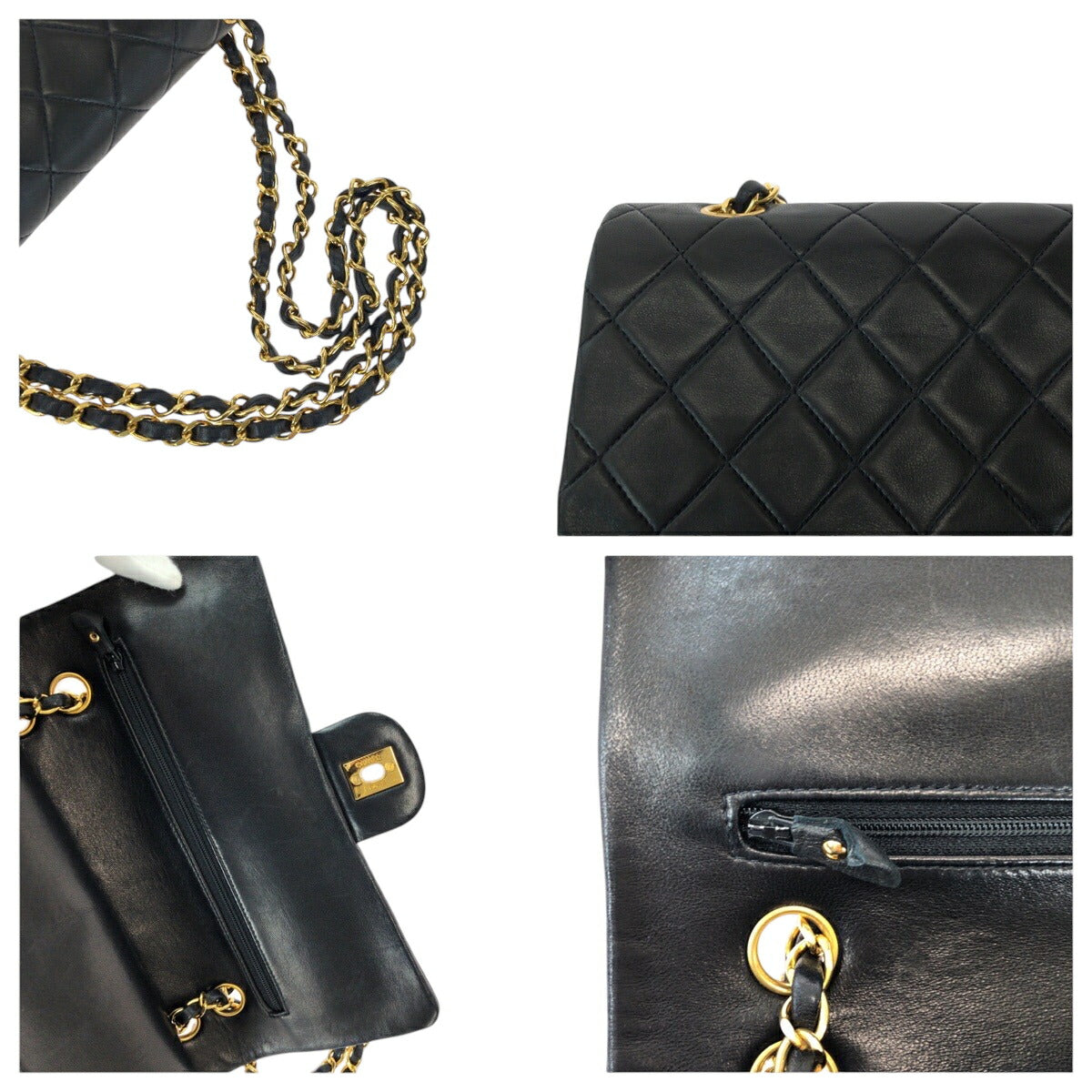 Top Quality Chanel Lambskin Double Flap Shoulder Bag