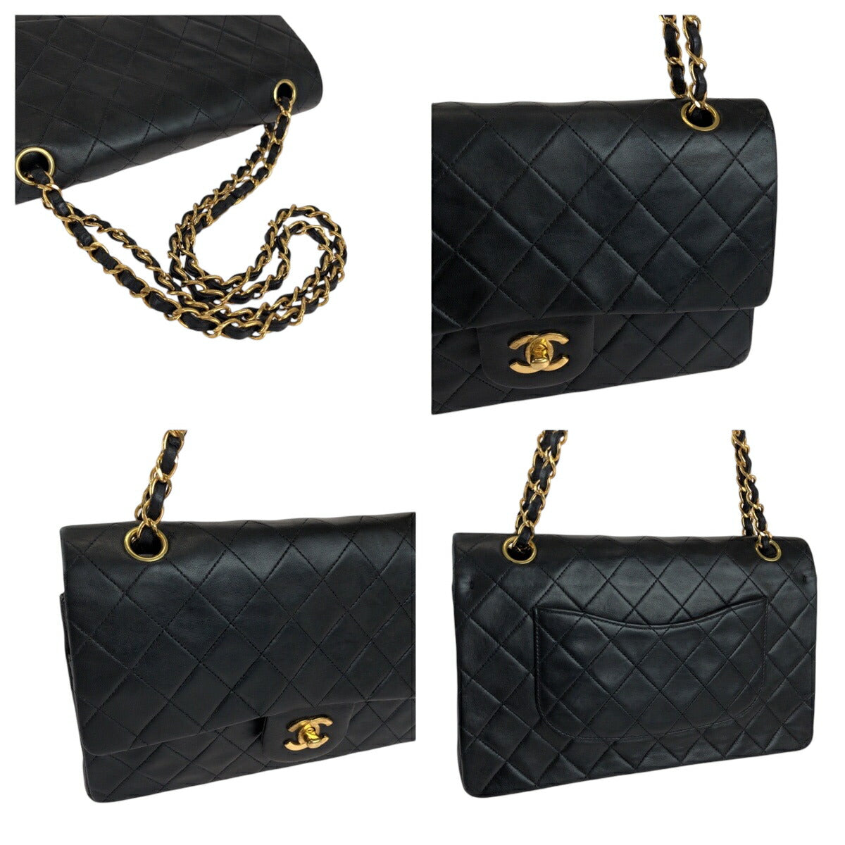 Top Quality Chanel Lambskin Matelasse W Flap Shoulder Bag