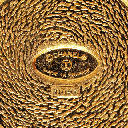 Top Quality Chanel Cambon Round Brooch Gold Plated