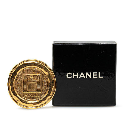 Top Quality Chanel Cambon Round Brooch Gold Plated