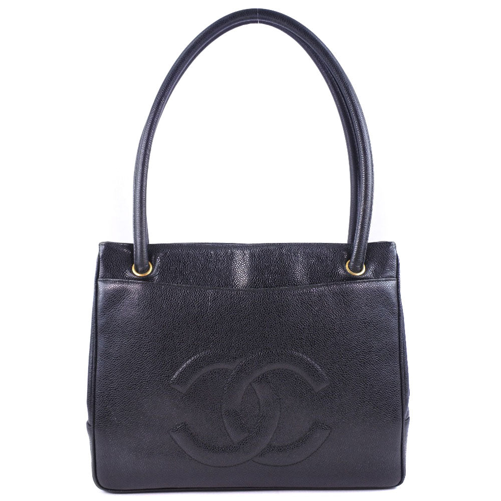 Top Quality Chanel Caviar Skin Tote Bag Black
