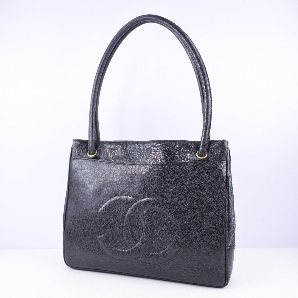 Top Quality Chanel Caviar Skin Tote Bag Black