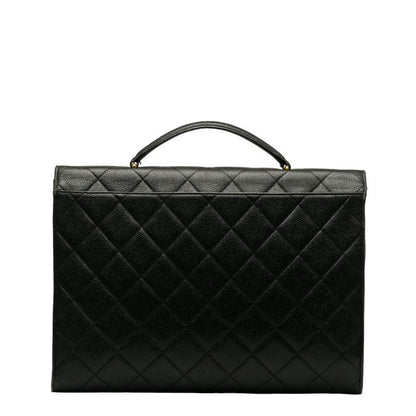 Top Quality Chanel Top Quality Chanel MATRESSE HANDBACK CABIAS SKIN BLACK LADY'S WORKSHOP