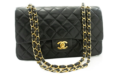 Top Quality Chanel Classic Double New 10 Chain Shoulder Bag Black Lambskin