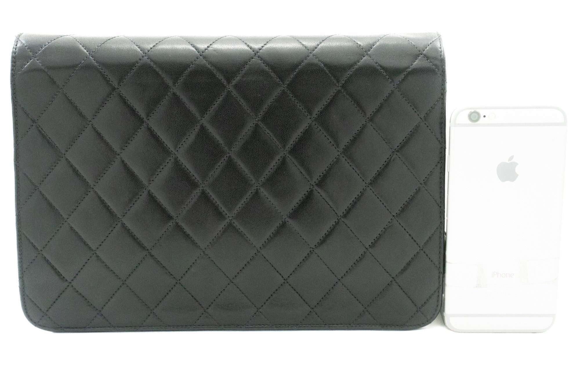 Top Quality Chanel Chain Shoulder Bag Clutch Black Quilted New Lambskin Purse