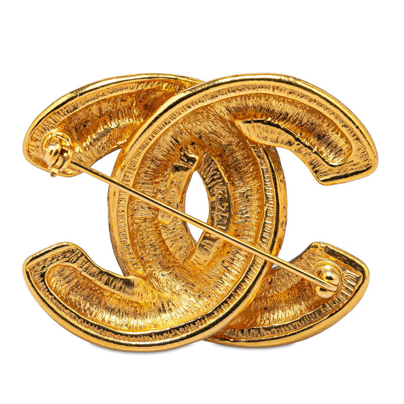 Top Quality Chanel Vintage Matelasse Coco Mark Brooch Gold Plated