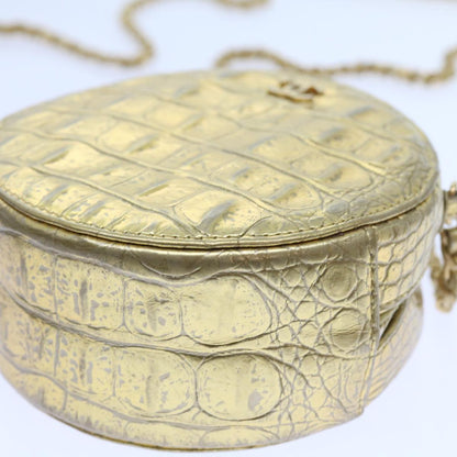Top Quality Chanel Chain Shoulder Bag Calf leather Gold CC Auth 57040A