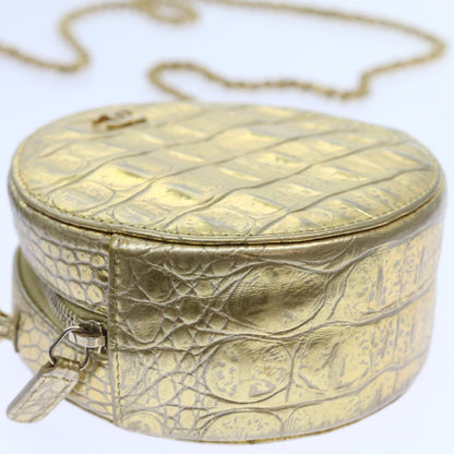 Top Quality Chanel Chain Shoulder Bag Calf leather Gold CC Auth 57040A