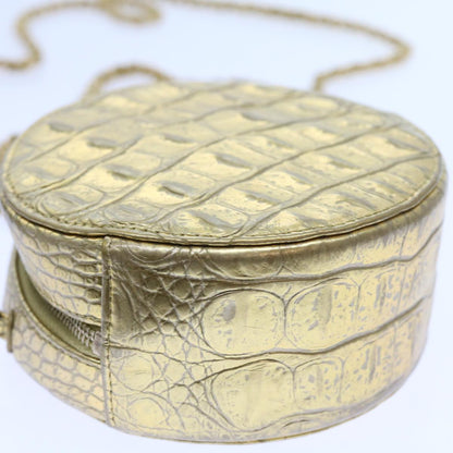 Top Quality Chanel Chain Shoulder Bag Calf leather Gold CC Auth 57040A