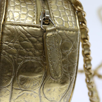 Top Quality Chanel Chain Shoulder Bag Calf leather Gold CC Auth 57040A
