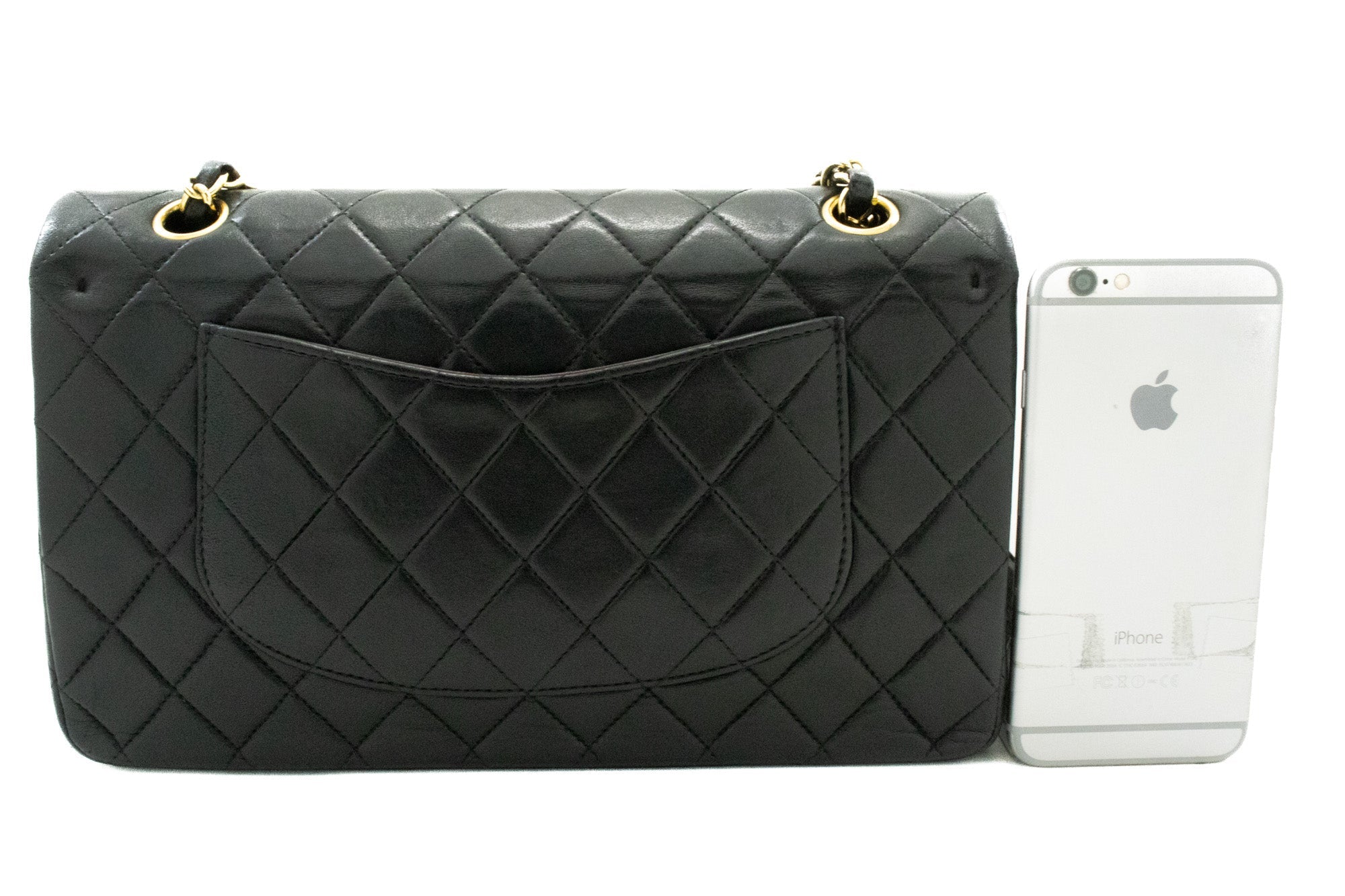 Top Quality Chanel Classic Double New Medium Chain Shoulder Bag Black Lamb
