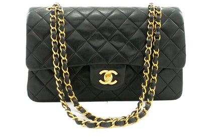 Top Quality Chanel Classic Double New 10 Chain Shoulder Bag Black Lambskin
