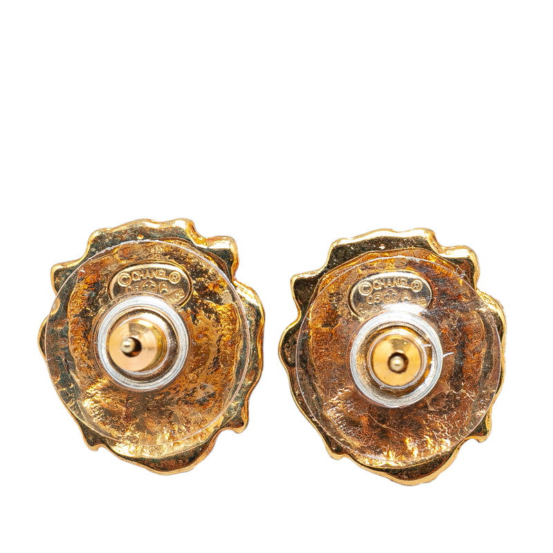 Top Quality Chanel Lion Motif Rhinestone Earrings