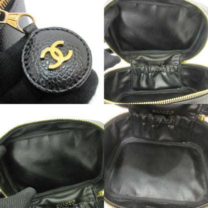 Top Quality Chanel Caviar Vanity Bag Black Gold A01997