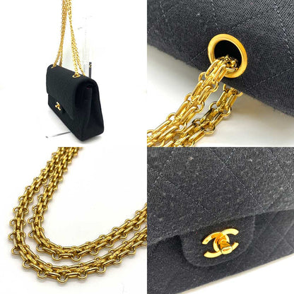Top Quality Chanel Matelasse 25 Classic Chain Shoulder Bag Black