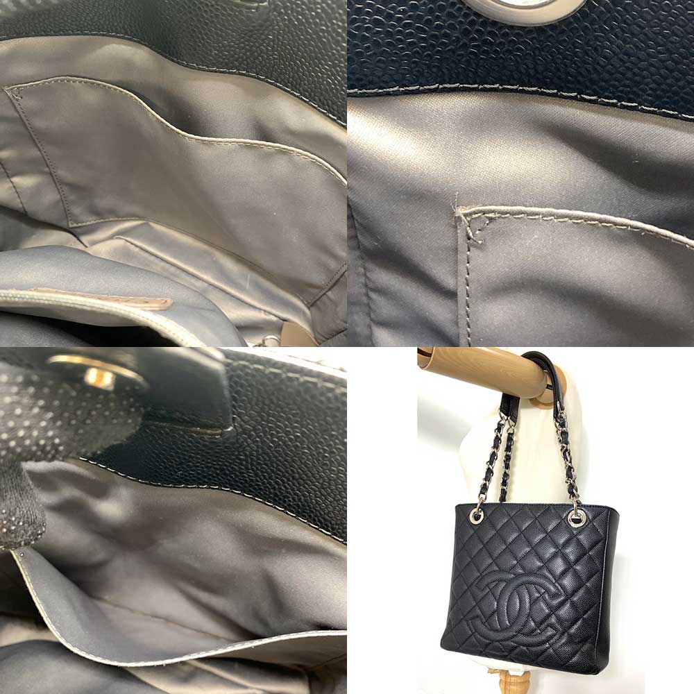 Top Quality Chanel Caviar Skin Chain Tote Bag