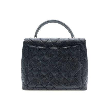 Top Quality Chanel Caviar Skin Kelly Handbag Black Gold Hardware