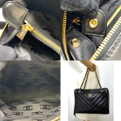 Top Quality Chanel Lambskin V-Stitch Chain Shoulder Bag