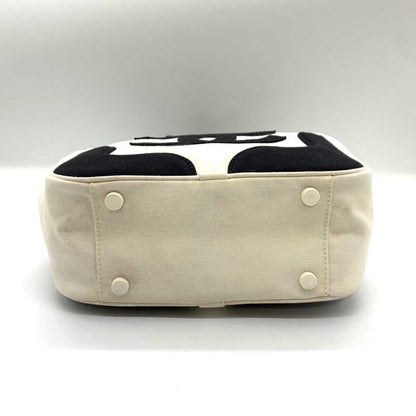 Top Quality Chanel Canvas Marshmallow Handbag Ivory Black