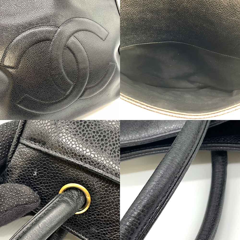 Top Quality Chanel Caviar Leather Tote Bag Black
