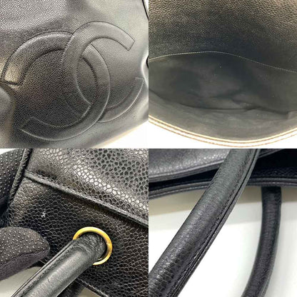 Top Quality Chanel Caviar Leather Tote Bag Black