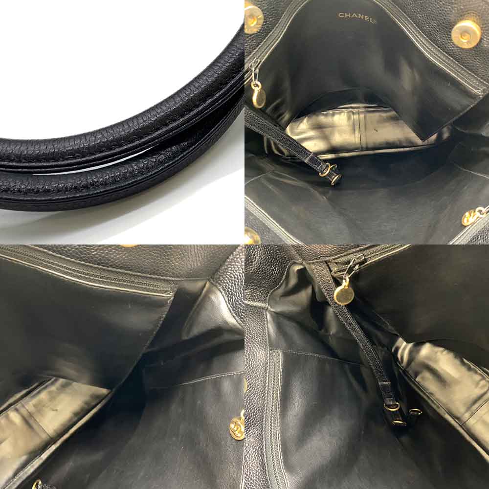 Top Quality Chanel Caviar Leather Tote Bag Black