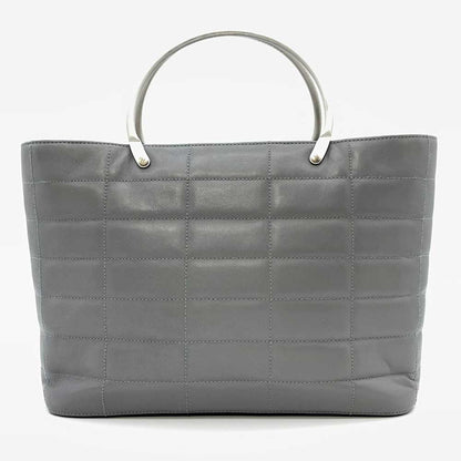 Top Quality Chanel Chocolate Bar Handbag Gray Leather