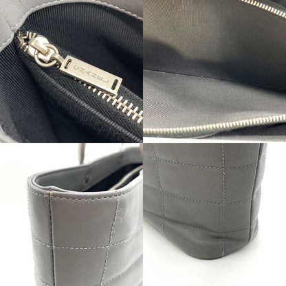 Top Quality Chanel Chocolate Bar Handbag Gray Leather