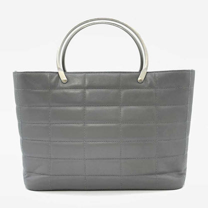 Top Quality Chanel Chocolate Bar Handbag Gray Leather