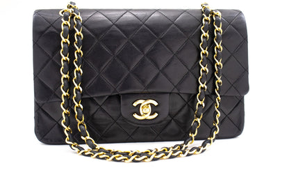 Top Quality Chanel Classic Double New 10 Chain Shoulder Bag Black Lambskin