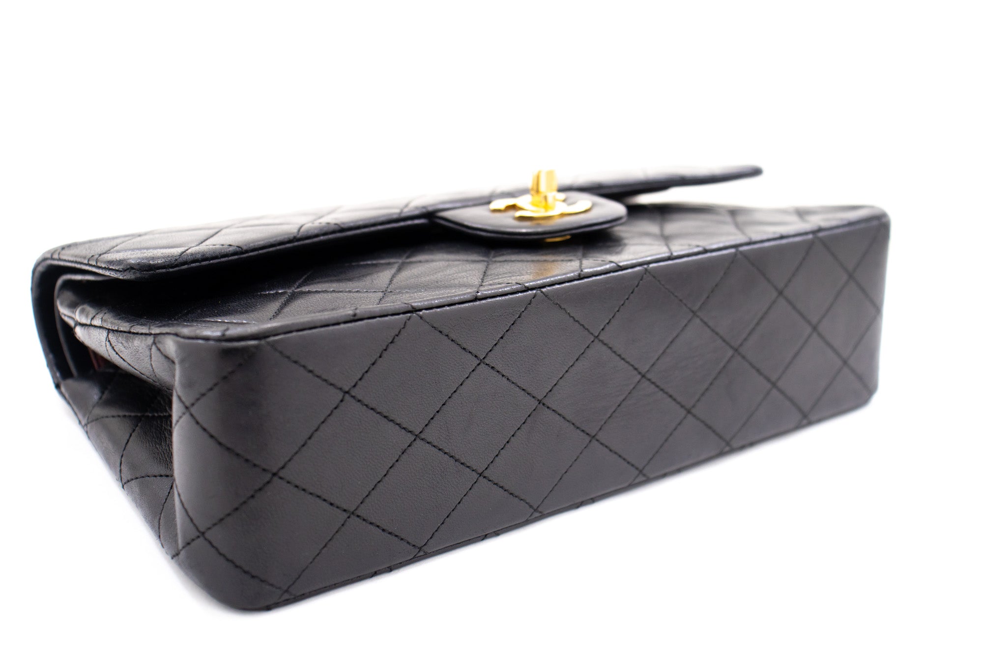 Top Quality Chanel Classic Double New 10 Chain Shoulder Bag Black Lambskin