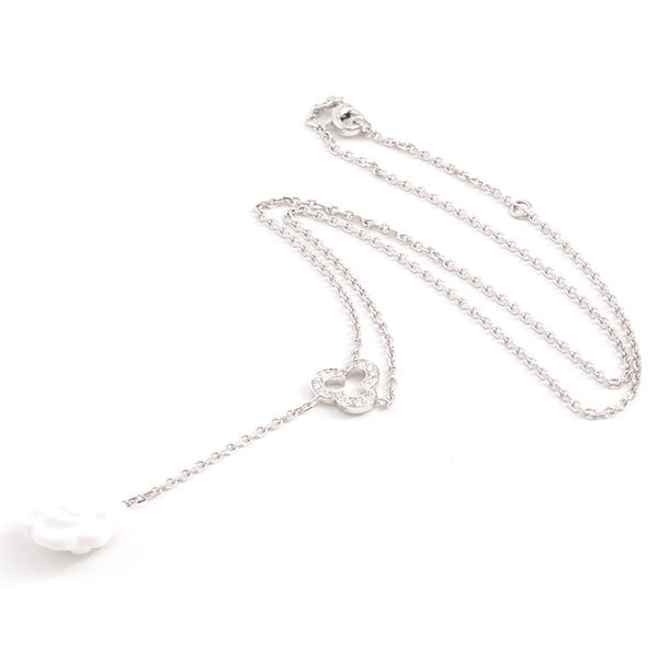 Top Quality Chanel Camellia Diamond Necklace 750WG White Gold