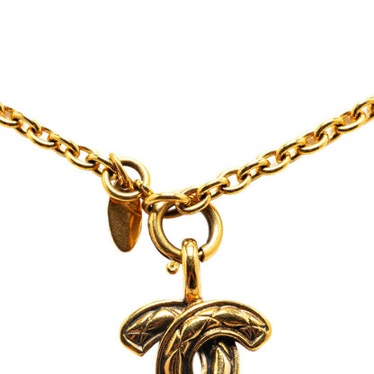 Top Quality Chanel Mini Matelasse Coco Mark Necklace Gold Plated