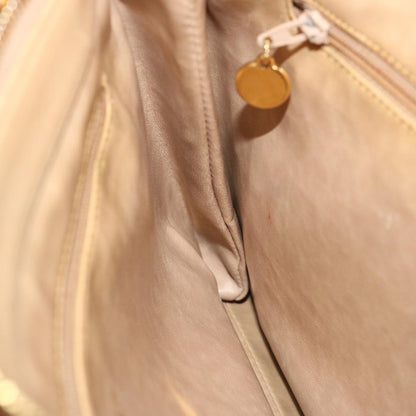Top Quality Chanel Chain Tote Bag Leather Beige CC Auth 69975A