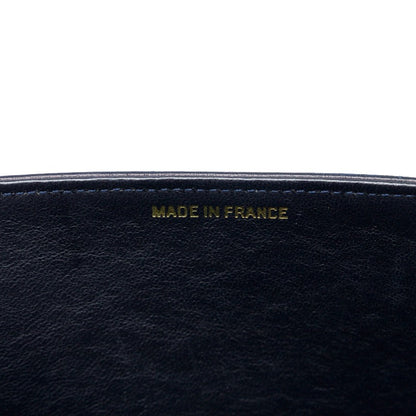 Top Quality Chanel Vintage Matrasse Chain Shoulder Bag Navy White Lambskin