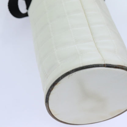 Top Quality Chanel Choco Bar Sports Line Shoulder Bag Nylon White CC Auth 70955