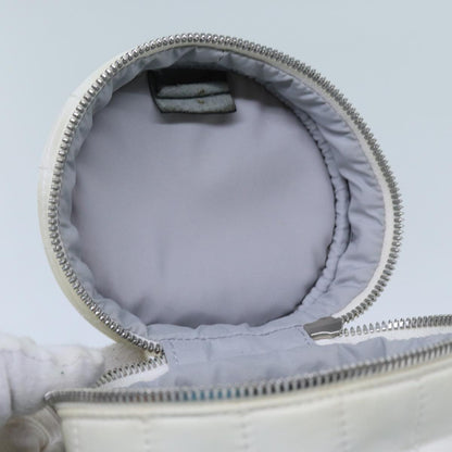 Top Quality Chanel Choco Bar Sports Line Shoulder Bag Nylon White CC Auth 70955
