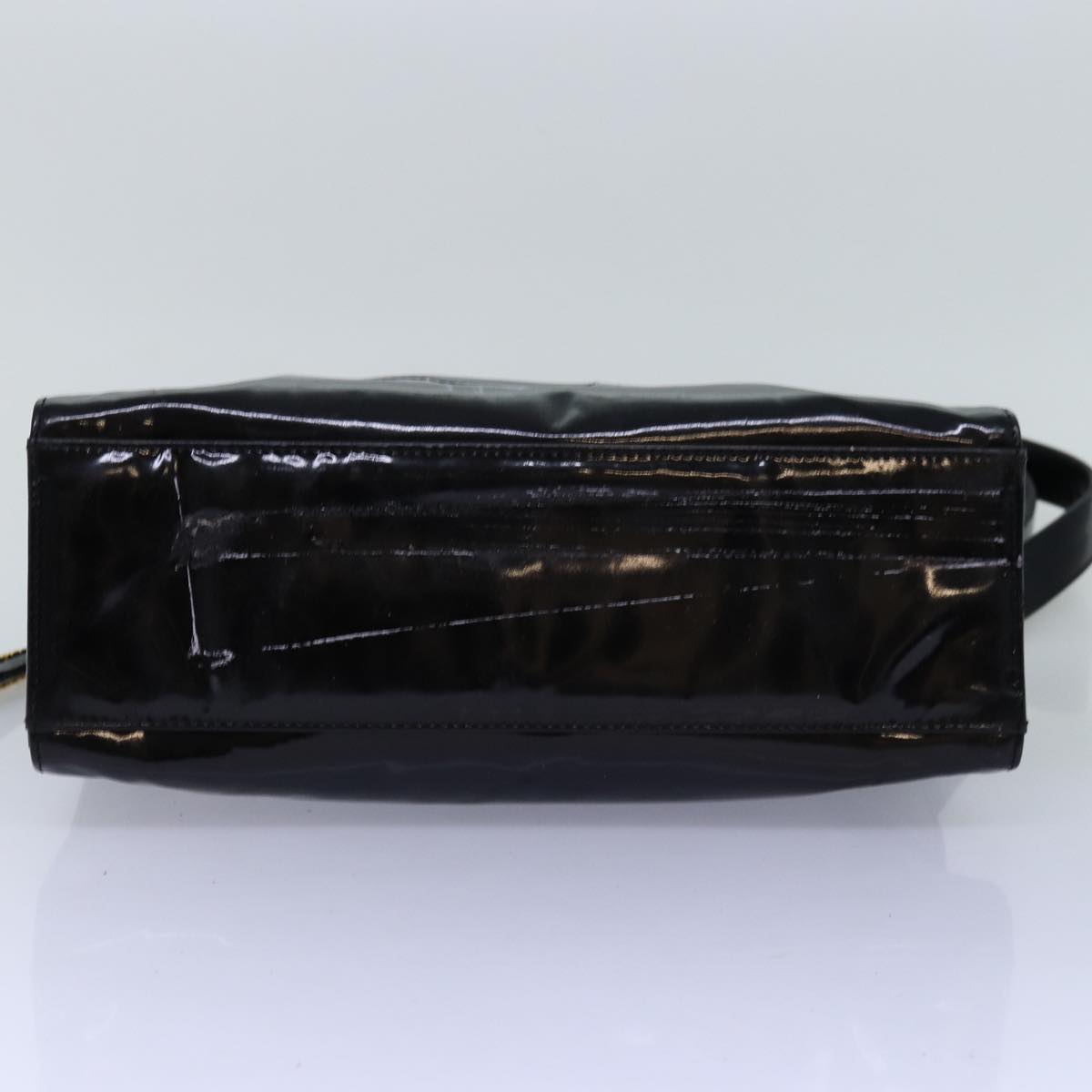 Top Quality Chanel Chain Shoulder Bag Patent leather Black CC Auth 71572