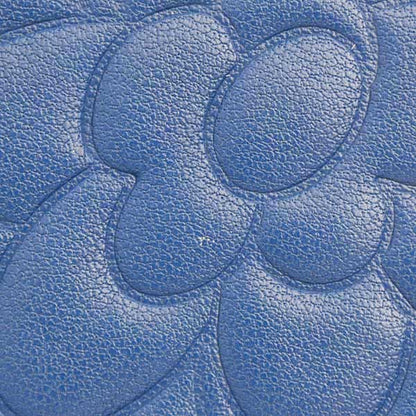 Top Quality Chanel Camellia Chain Wallet Blue Lambskin