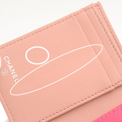 Top Quality Chanel Camellia Lambskin Trifold Compact Wallet Pink