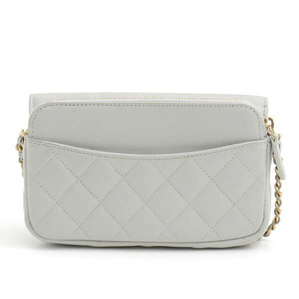 Top Quality Chanel Lambskin Matelasse Chain Wallet Bag