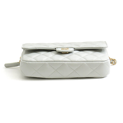 Top Quality Chanel Lambskin Matelasse Chain Wallet Bag