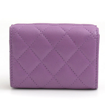 Top Quality Chanel Matelasse Lambskin Compact Wallet AP0230